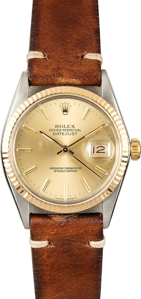 leather band for two tone rolex|authentic rolex leather watch bands.